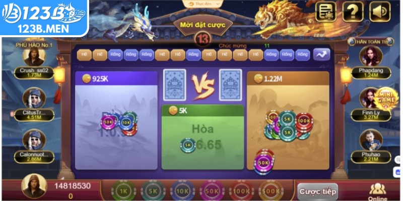 Dragon tiger 123B nổi bật với lối chơi nhanh chóng
