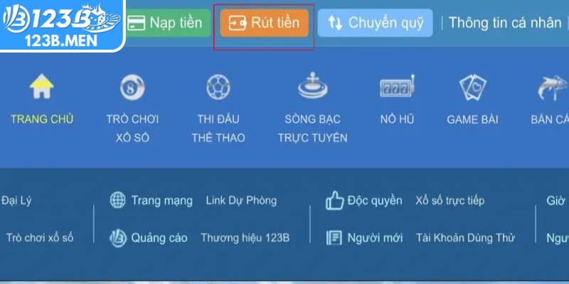 Điều kiện cần có để tiến hành nạp rút tiền 123B
